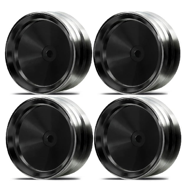 1.9 Inch Metal Black Wheel Hubs, Type-A Replacement for Axial SCX10 TRX-4 RC Rock Crawlers, 4-Pack Unmarked Rims with Classic Design, BJM605 Accessory Set (150x75x36mm Package, 274g Weight)