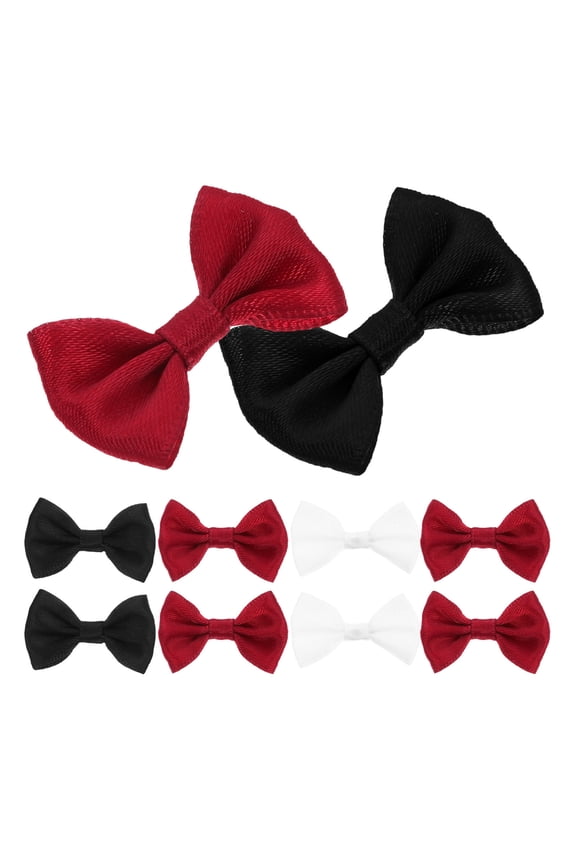 120-Pack Mini Polyester Bow Ties for Crafts, Wedding Decor, Christmas Tree Ornaments, Party Supplies and Projects