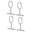 thumbnail image 2 of Unique Bargains Wardrobe Closet Furniture Metal Rail Rod End Supports Silver Tone 16mm Dia 4Pcs, 2 of 4