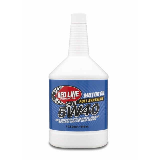 Red Line Oil Synthetic SAE 5W-40 Quart | Turbocharged Performance Formula | Fully Synthetic Ester for Cars, Trucks, Marine | Extended Drain Intervals | Improved Efficiency & Power