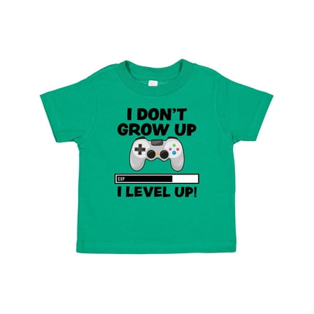 

Inktastic I Dont Grow Up I Level Up with Game Controller White Gift Baby Boy or Baby Girl T-Shirt