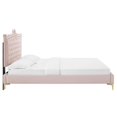 thumbnail image 3 of Modway Clara Performance Velvet Queen Platform Bed in Pink, 3 of 4