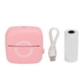 thumbnail image 1 of Mini impresora térmica portátil con Bluetooth, impresora de pegatinas de mano de 200 DPI, carga USB, pequeña impresora inteligente para errores, color rosa, 1 of 14