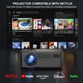thumbnail image 3 of ORVANTI 5G WiFi Bluetooth 15000LM 4K Support Native 1080P Projector, Built-in Streaming Apps, LCD Technology 300" Display Home Theater, 3 of 9