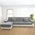 thumbnail image 6 of Sanmadrola Waterproof Couch Cushion Cover for Sectional Sofa,Slipcover Stain Resistant High Elasticity Wear-Resistant Striped Sofa Cover,Light Grey Back Couch Cover M for Furniture, Children, Pets, 6 of 7