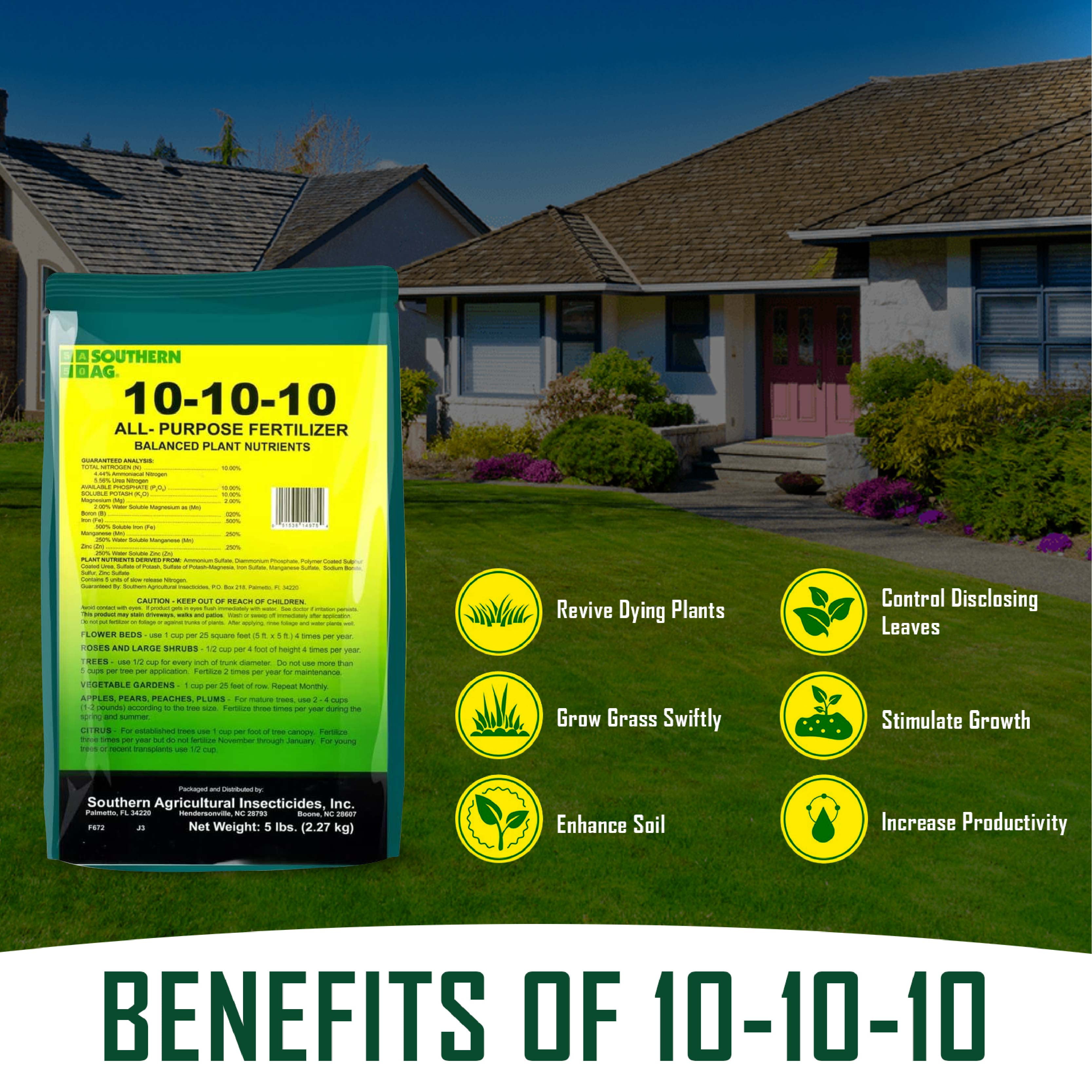 All Purpose Fertilizer 10 10 10, Southern Ag, 5lbs Available with Centaurus AZ Gloves