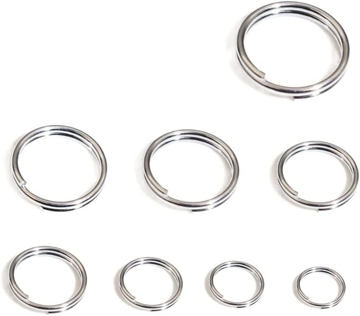 50/100pcs/lot 4-12mm Stainless Steel Open Double Jump Rings for Key Double Split Rings Connectors DIY Craft Jewelry Making (Color : Steel 100pcs, Size