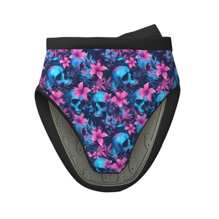 

Matuu Blue Skull Flower for Non-Slip Mini Oven Soft Silicone Mitt 5.9 x5.9