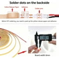 thumbnail image 6 of 12V  COB LED Strip Light 8mm PCB  width,3000K 16.4ft(5M) Flexible 3M Adhesive Tape, CRI>90 320 LEDs/M 7W/M Dotless High Density for Cabinet/Stairs/Shop DIY( Power Adaptor Included), 6 of 7