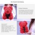 thumbnail image 3 of Oso rosa, flor Artificial de espuma, vida eterna para regalos del Día de San Valentín, decoración del hogar con caja de regalo, oso de peluche, 3 of 5
