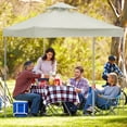 thumbnail image 4 of 10x10 Canopy Replacement Top - Double Tier Waterproof 300D Tent Cover for Straight Leg Pop Up Canopies, UV Resistant Vented Gazebo Roof for Outdoor Patio, Camping & Backyard (Dual Tier Cover Only), 4 of 7
