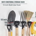 thumbnail image 5 of Wall Mount Tool Storage Rack, Heavy Duty Garage Organizer, Garden Hooks and Hangers, Hold Up to 350lbs Grey AK806, 5 of 16