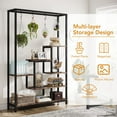 thumbnail image 2 of Tribesigns 5-Tier Tall Indoor Plant Stand, 70.9 inches Plant Shelf with 10PC Hanging Hooks, Brown, 2 of 7