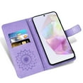 thumbnail image 6 of Asuwish Compatible with Samsung Galaxy A35 5G Wallet Phone Case and Tempered Glass Screen Protector Flip Credit Card Holder Stand Mandala Flower Cell Cover for A 35 35A A355G Women Men Purple, 6 of 8