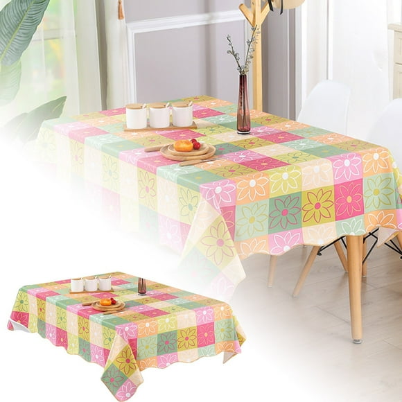 PEVA Composite Tablecloth Protective Mat for Dining TV Cabinet Square Round Furniture Cover