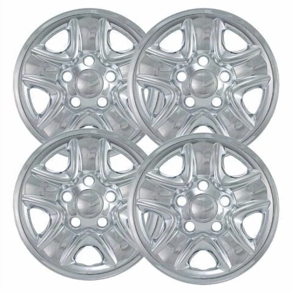 Set of 4 18" Chrome Wheel Skins Covers compatible with 16-23 Tacoma SR5 SR TRD Sport Off-Road Pro 07-21 Tundra Limited SR5 Platinum 1794 TRD Pro 07-15 Tacoma Base Pre Runner Impostors