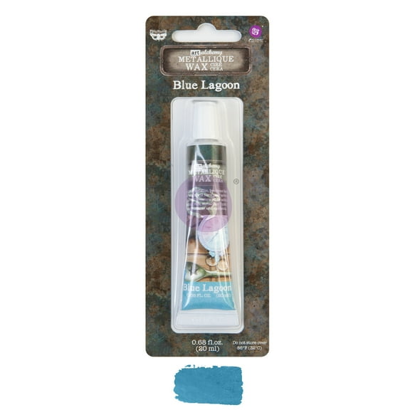 PRIMA MARKETING INC Art Alchemy- Metallique Wax- Blue Lagoon .68oz (20ml) UPC 655350966706