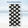 thumbnail image 3 of PHYHOO Black and White Polka Dot Pattern Sand Free Oversized Quick Dry Absorbent for Pool Swimming Bathroom 30x60in, 3 of 8