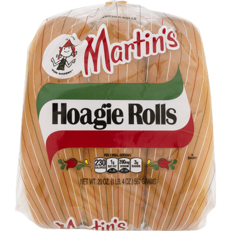 Martin's Hoagie Rolls- 6 pk 20 oz. (6 bags) (Best Bread Machine Hoagie Rolls)
