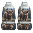 thumbnail image 2 of KAKALAD Beautiful highland cow Universal Car Seat Covers Set Vehicle Front Seats Protector 2 Pcs, 2 of 9