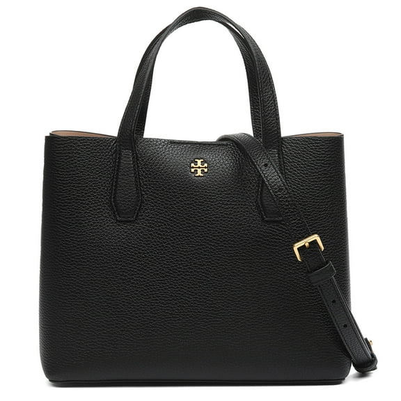 Tory Burch Women's Blake Pebbled Leather Small Tote Bag (Black)