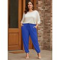 thumbnail image 6 of Gleelist Women's Plus Size Tapered Pants High Waist Soft Lounge Pants with Elastic Cuff Ankle With Pockets (XL-5XL), 6 of 7