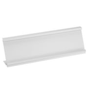 2x7inch Aluminum Name Plate Holder, L Type for Desk Sign Holder Silver Tone