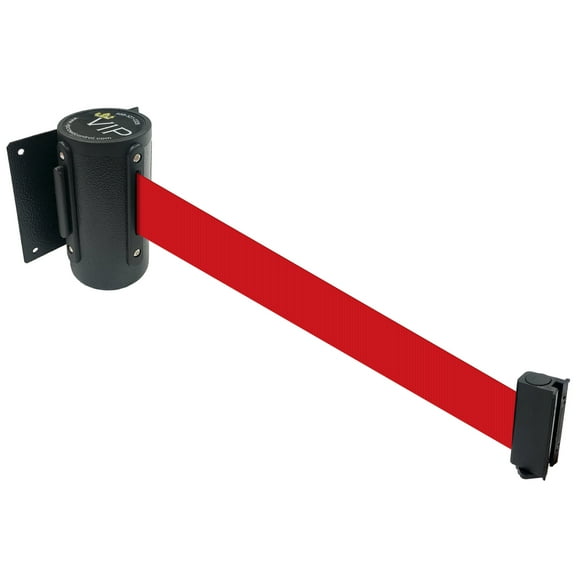 Retractable Wall Barrier By VIP Crowd Control in 156" Red Belt