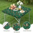 thumbnail image 4 of Green Christmas Gingerbread Man Pattern Square Fitted Tablecloth with Elastic Edge,Square Table Cover,Washable Elastic Table Cover for Home Kitchen Party Decor 34"x34", 4 of 6