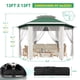 thumbnail image 2 of Yeshouse Carpa plegable de 4 x 4 metros (13 x 13 pies) para todo tipo de clima con mosquitera - Refugio solar de acero resistente de 6 lados con bolsa de transporte - Carpas tipo pabellón para patio, 2 of 8
