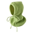 thumbnail image 2 of Knit Balaclava for Women, Thermal Windproof Hooded Neck Warmer, Winter Ski Mask for Skiing, Snowboarding, Outdoor Winter Sports and Daily Cold Weather Wear-Green, 2 of 8