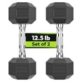 thumbnail image 1 of Mancuerna HANDBODE Handbode con funda hexagonal de goma de 12,5 libras para entrenamiento, 1 of 9