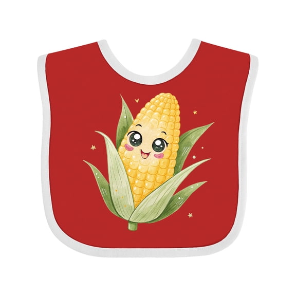 Inktastic Cute Kawaii Corn on the Cob Boys or Girls Baby Bib