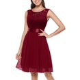 thumbnail image 2 of Yindaity Dresses Homecoming Dress for Teens Wedding Guest Sleeveless Lace Formal Dresses RD1,S, 2 of 5