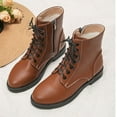 thumbnail image 5 of Wensltd Black Boots for Women Classic Low Chunky Heel Zipper Booties Fall Winter Shoes, 5 of 7