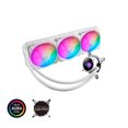 thumbnail image 1 of ASUS ROG Strix LC II 360 ARGB White Edition All-in-one AIO Liquid CPU Cooler 360mm Radiator, Intel LGA1700, 115x/2066 and AMD AM4/TR4 Support, Triple 120mm 4-pin PWM Addressable RGB Radiator Fans, 1 of 5