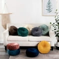 thumbnail image 5 of Velvet Round Decorative Pillow for Couch 15-Inch (Yellow), 5 of 6