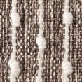 thumbnail image 3 of Contemporary Home Living 2' x 3' Stone Brown and Cream White Recycled Cotton Modern Style Loop Rug, 3 of 3