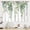 Eucalyptus Green, variant on Vintage Red Geranium Bee Kitchen Curtains, 56x40in Black White Checkered Floral Tier Curtains, Light Filtering Semi-Sheer Window Curtains for Kitchen Bathroom, 2 Panels