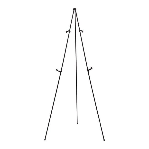 Caballete telescópico plegable, trípode portátil para exhibiciones artísticas y bodas. Negro
