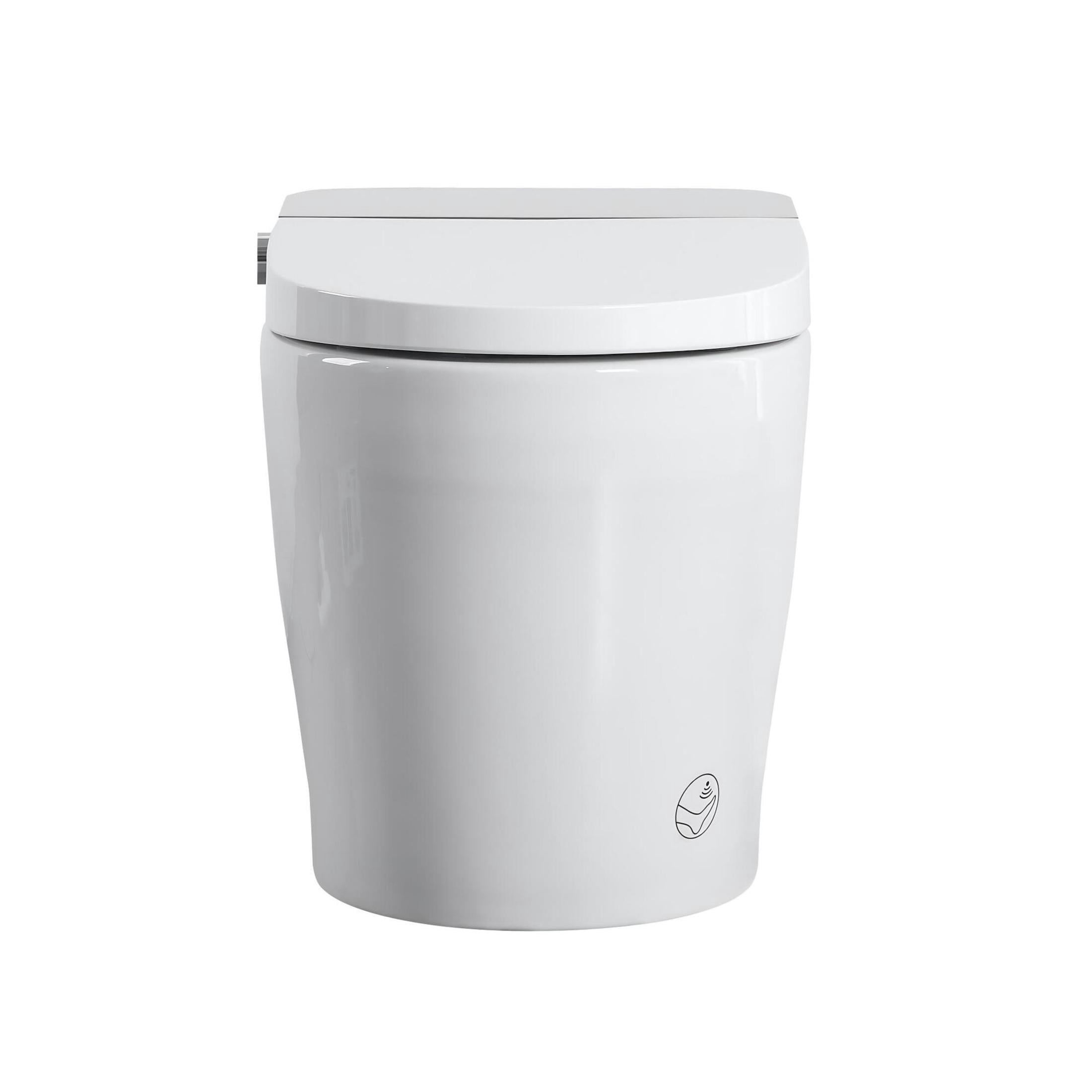 Noble House Tankless Smart Toilet with Bidet, Automatic Sensor One-Piece Bidet Toilet with Foot Sensor & Side Know, White