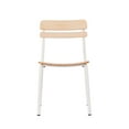 thumbnail image 6 of Emma + Oliver Dining Chair with White Metal Frame and Solid Wood Seat and Back with Antique White Finish, 6 of 12