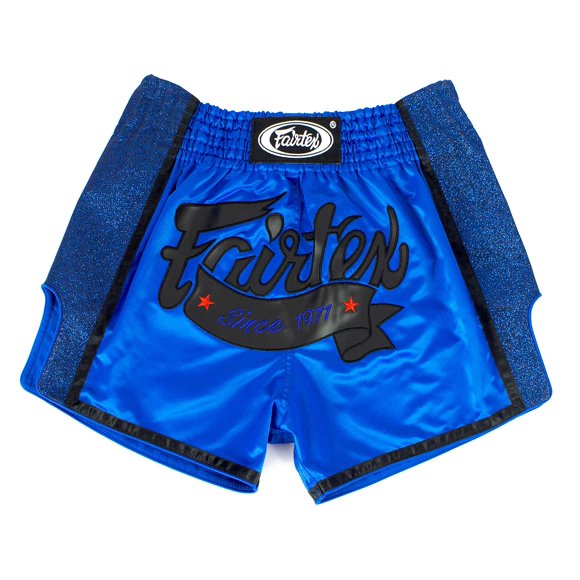 Fairtex Slim Cut Muay Thai Boxing Shorts - BS1702 (Blue, Medium)