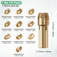 thumbnail image 3 of Uxcell 1-Set Brass Drill Chuck, Collets Set 4.2mm Shank Diameter 10 Sizes for Rotary Tools [Golden], 3 of 6
