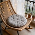 thumbnail image 6 of Gumesh Gray Plush Bubble Seat Cushion, Round Tufted Chair Pad for Bedroom & Kitchen, 6 of 6