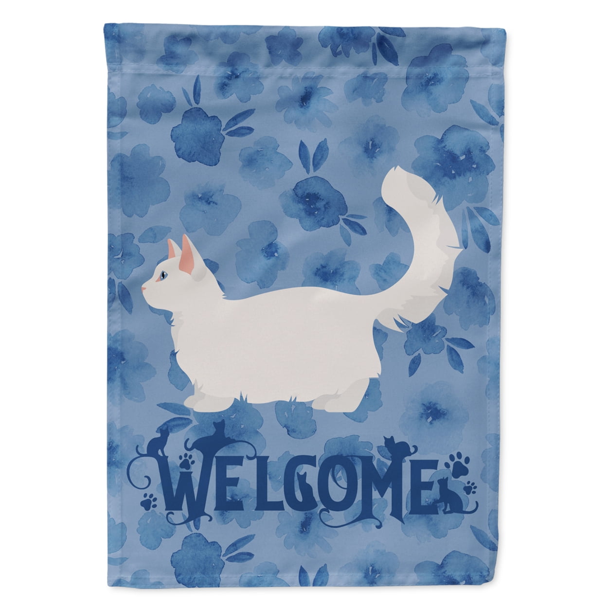 Carolines Treasures CK4923CHF Munchkin 2 Cat Welcome Flag Canvas House Size Large multicolor