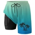 thumbnail image 5 of Kcolen Swim Trunks Men 5 Inch,Men Drawstring Swimming Short Stretchy Upf Bathing Suit with Compression Liner Summer Beach Swimwear, 5 of 5