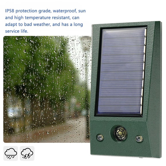 Repelente Repelente De Animales Ultrasónico Repelente De Roedor Con Energía Solar Con Luz Lateral LED Repele Rata Skunk Ardilla Ciervo Mapacheon De Mapache