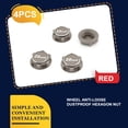 thumbnail image 4 of Tapa de tuerca de rueda de coche Bewildely 4 piezas 1/8 metal naranja negro rojo, 4 of 6