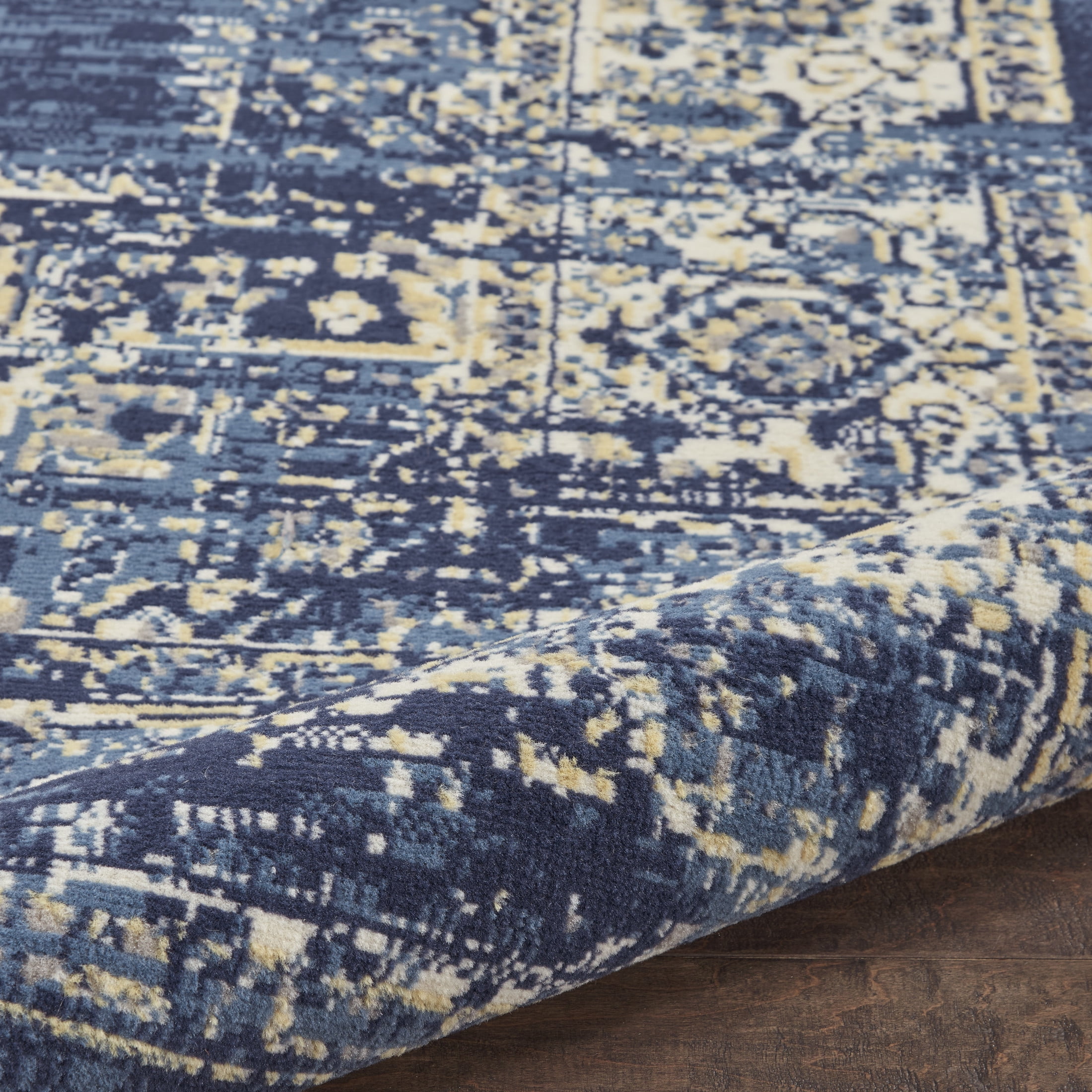 Nourison Grafix Persian Navy Blue 8'6" x 12' Area Rug, (9x12)